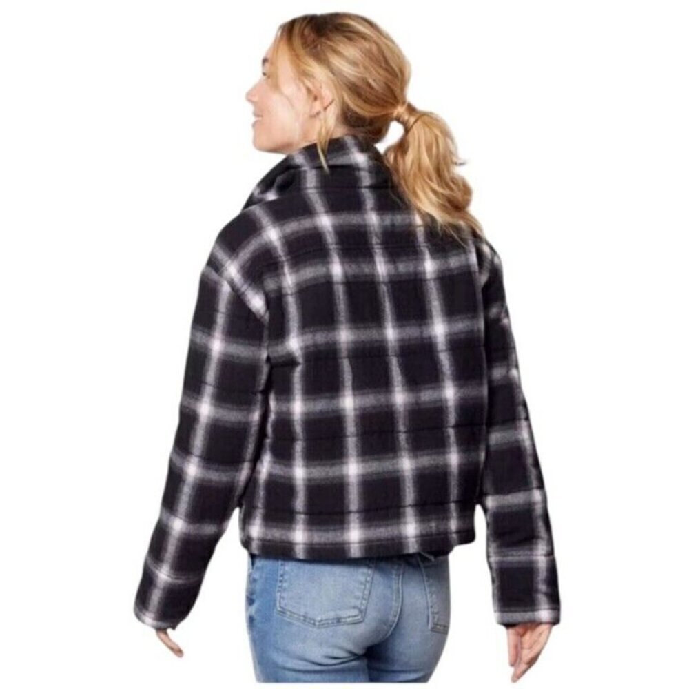 EVEREVE Lucy Plaid Cropped Jacket β Medium - Picture 4 of 13